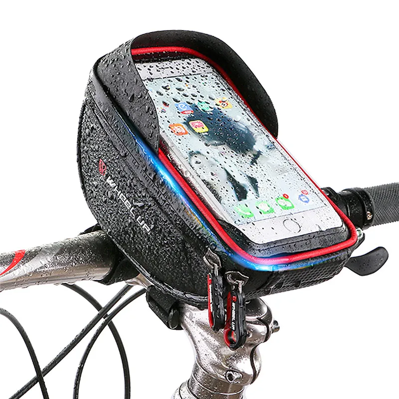 soonhua 6 0 inch waterproof bike bicycle mobile phone holder stand case motorcycle handlebar mount bag for iphone x samsung lg free global shipping