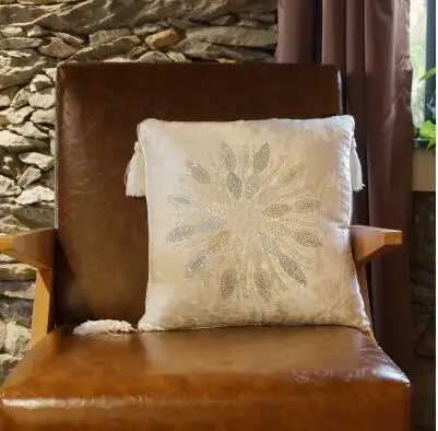 

Бархатные диванные подушки со стразами 45x45 см