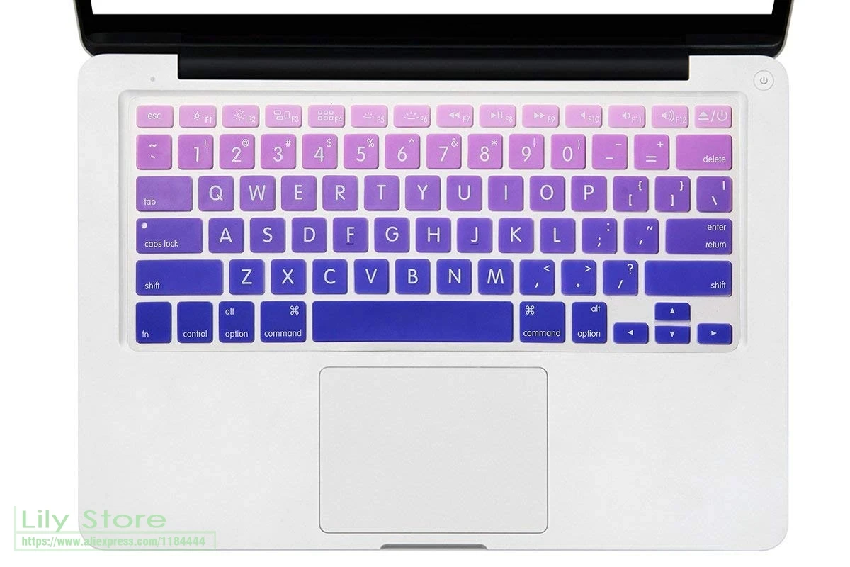Большой шрифт зеленый розовый чехол для клавиатуры силиконовый MacBook Air 13 3 Pro 15 с