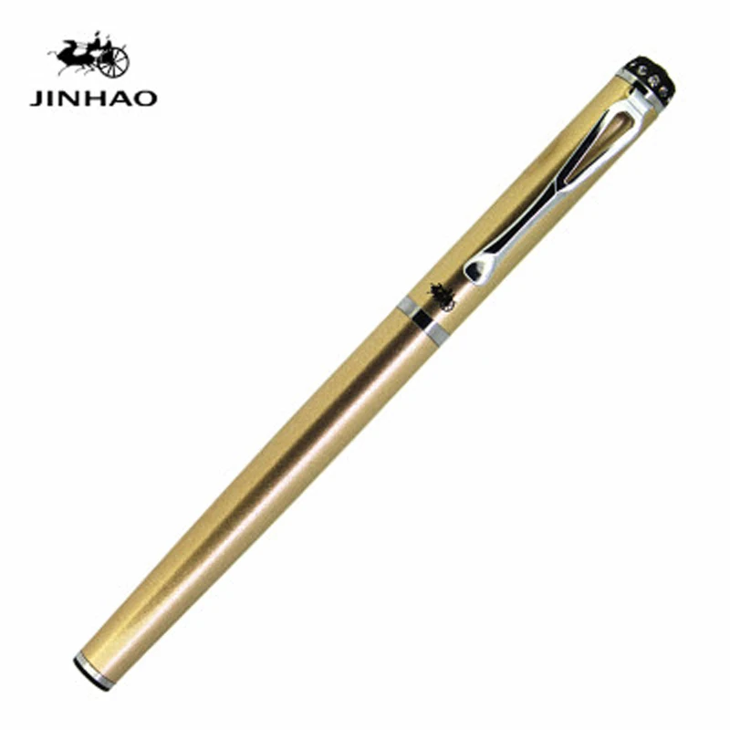 301 gold Jinhao 301 гладкий черный белый дополнительный тонкий наконечник 0,38 перьевая ручка Роскошные Металлические чернильные ручки для подарка офисные принадлежности канцелярские принадлежности - Цвет: 301 gold