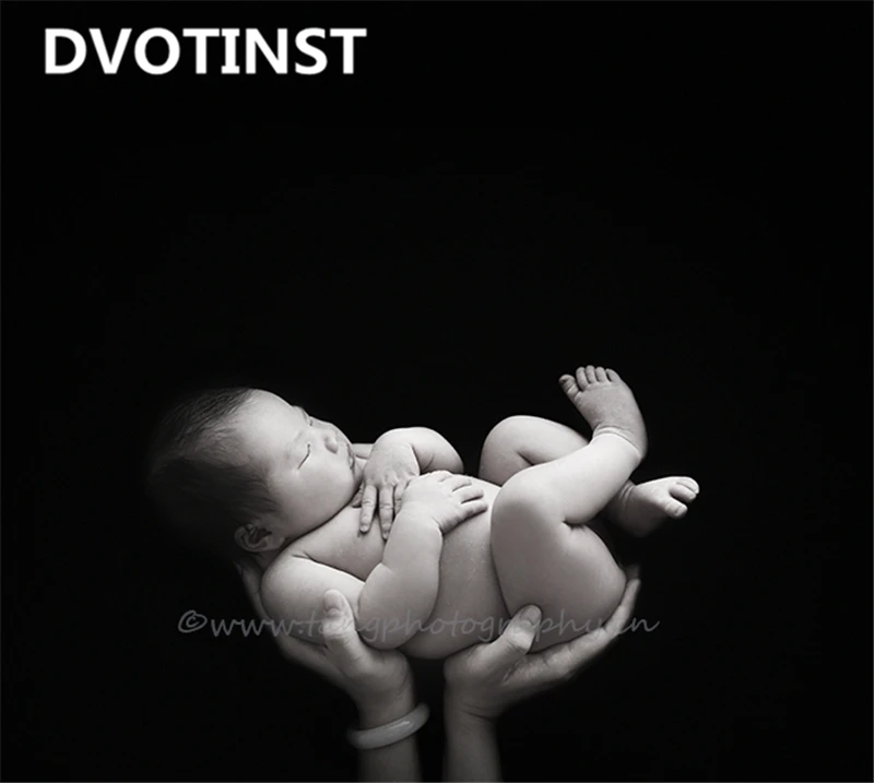 Реквизит для фотосъемки новорожденных Dvotinst однотонный черный фон одеяло