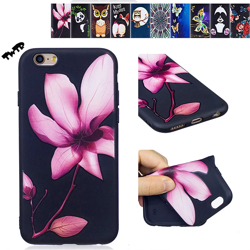 3D Мягкий силиконовый чехол для iPhone 6 S Plus i Phone6 iPhone6SPlus Apple телефона из ТПУ рамка