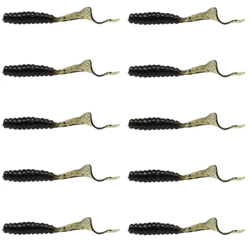 army green JYJ 10 шт. 5 см личинка Мягкая приманка в виде червя приманки, кремнезема искусственная Мягкая червь приманка личинка для рыболовных снастей - Цвет: army green