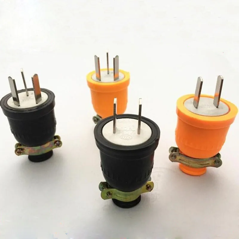 Electrical Socket Plug Waterproof And Three-pole Power Yellow Without Line | Обустройство дома