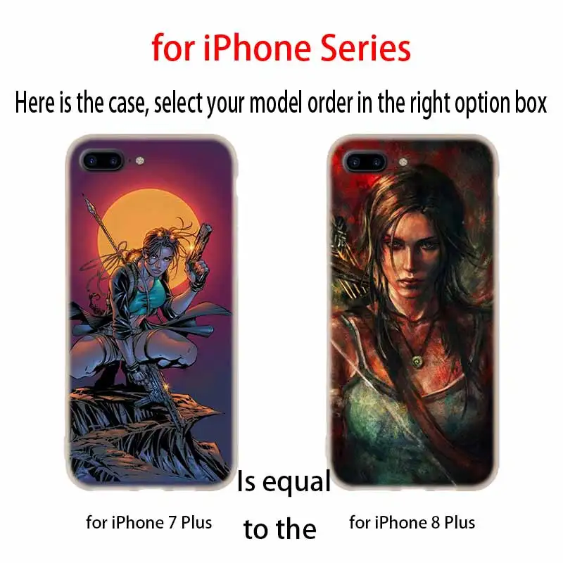 Чехлы для телефонов силиконовый мягкий чехол iPhone 11 Pro X XS Max XR 6 6S 7 8 Plus 5 4S SE Lara Croft Tomb