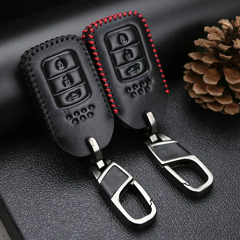 Кожаный смарт чехол для ключа с дистанционным управлением Honda HRV HR V Vezel Jazz Crosstour XRV