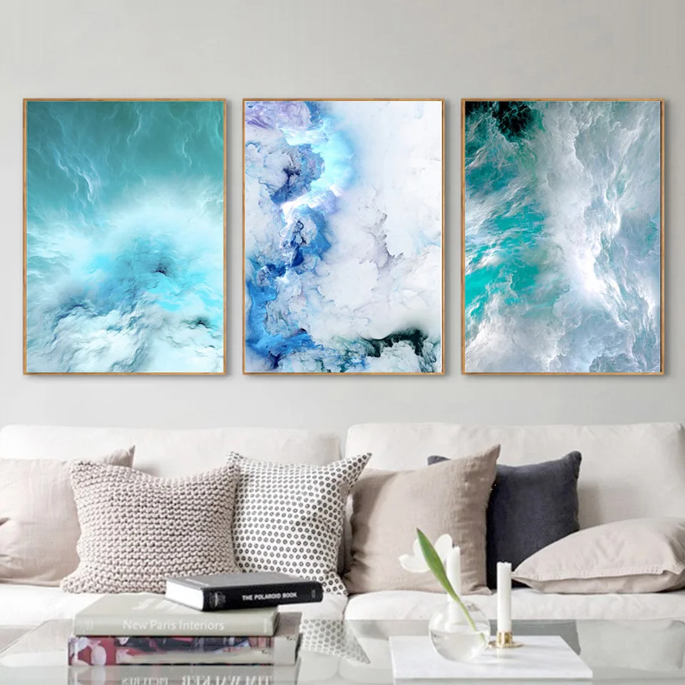 Печатных пляжное и море просмотра фотографий дома Nordic Wall Art Модульная картина