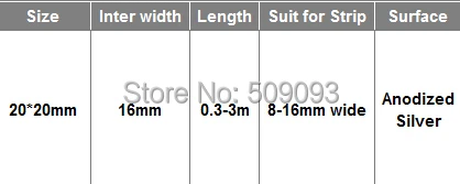 Алюминиевый профиль 20 м/лот 1 м широкий алюминиевый для светодиодных двухрядных