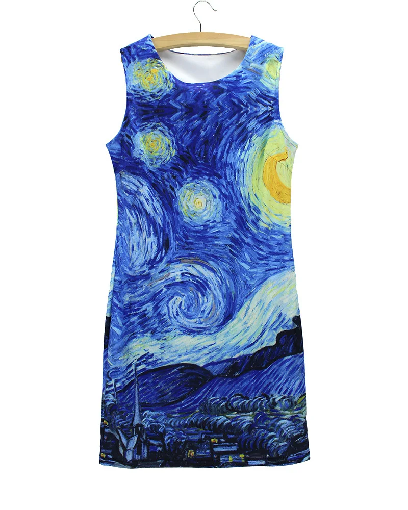 Синее платье без рукавов винтажное 2015 длиной до колена прямое летнее с о-вырезом