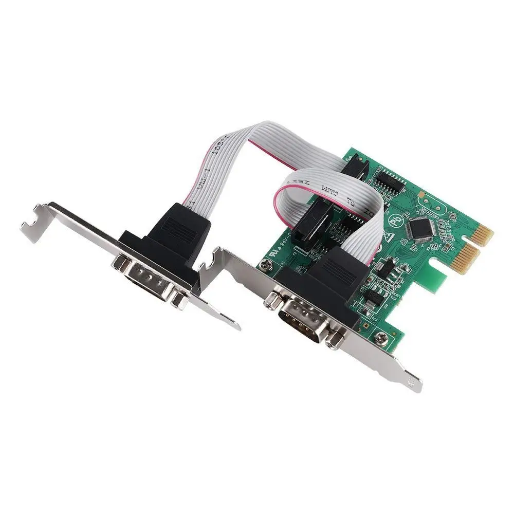 Последовательная плата расширения PCIe PCI Express 1 0x1 до 2 портов промышленный DB9 COM RS232