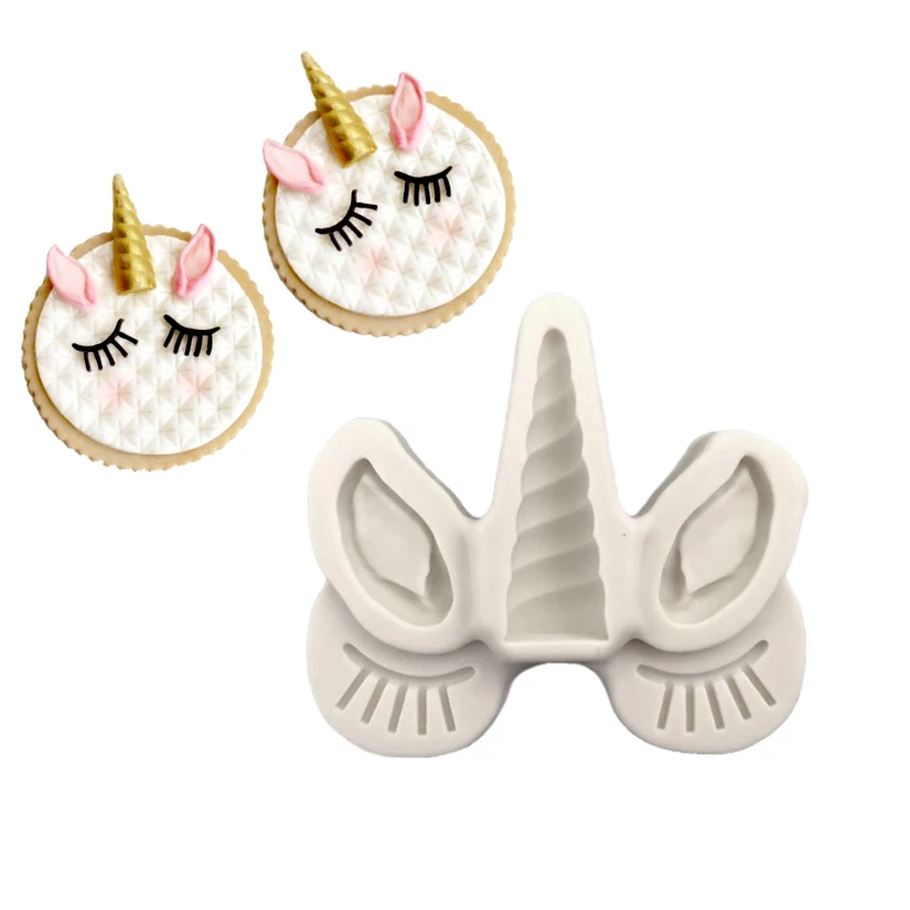 

Wholesale 10 pcs/lot Unicorn Sugarcraft Candy Cookie Cupcake Chocolate Silicone Baking Mold Fondant Cake Decorating Tools