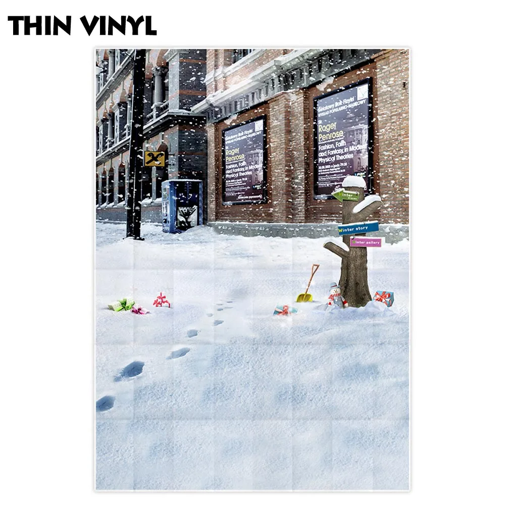 Allenjoy фоны для фотосъемки Рождество Зима следы снега маркировка холодный