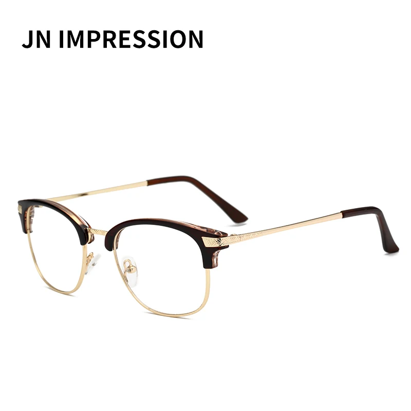 Модная женская оправа для очков J N мужская ретро Квадратные прозрачные линзы