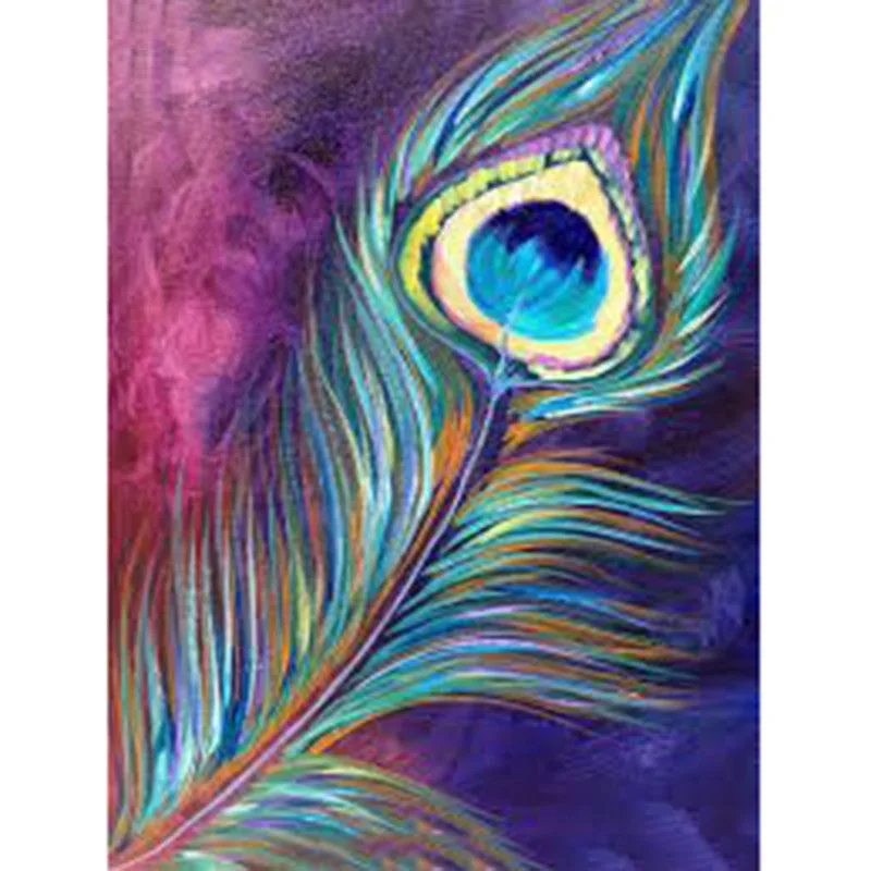 

Full square/Round drill Diamond embroidery Peacock feather 5D DIY diamond Painting Cross Stitch Rhinestone Mosaic decor