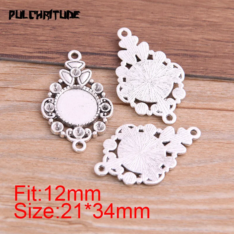 8 шт./лот 12 мм подвеска из металлического сплава камеи с цветком кабошоном|Шармы| |