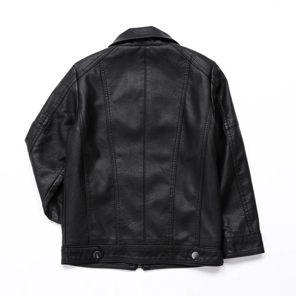 Куртка из искусственной кожи для мальчиков Детское пальто на весну осень куртки