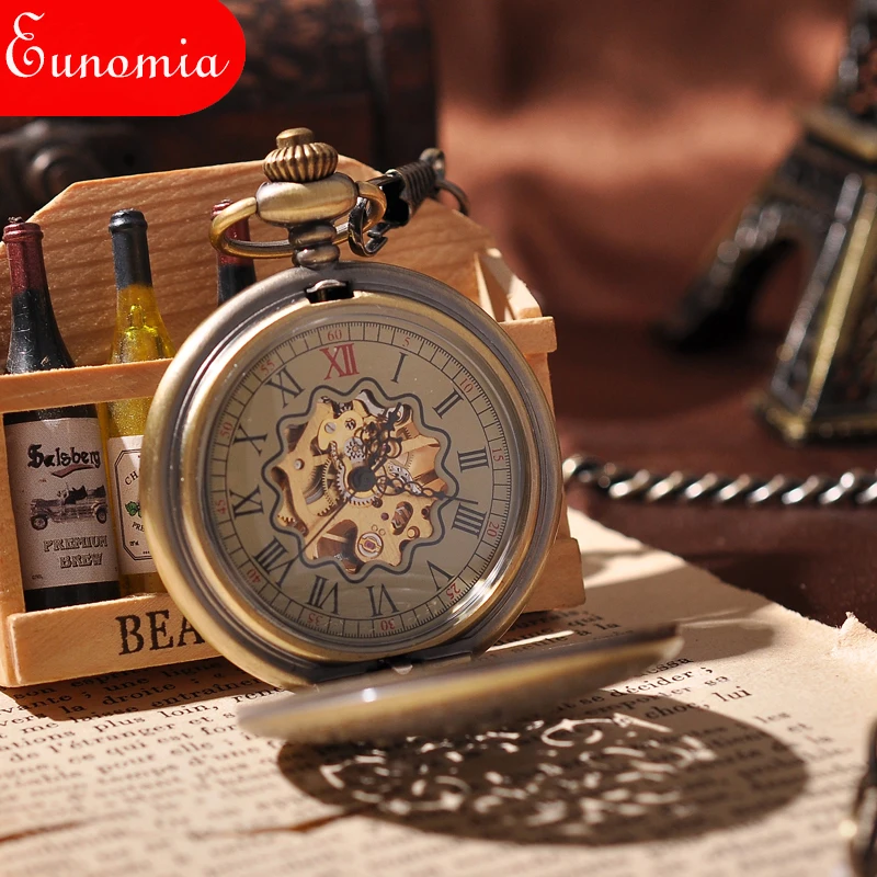 Часы наручные мужские механические винтажные Модные Винтажные круглые