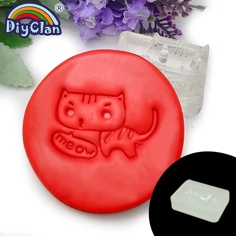 Кошачий узор мыло изготовление штамп ручной работы из смолы чистые натуральные