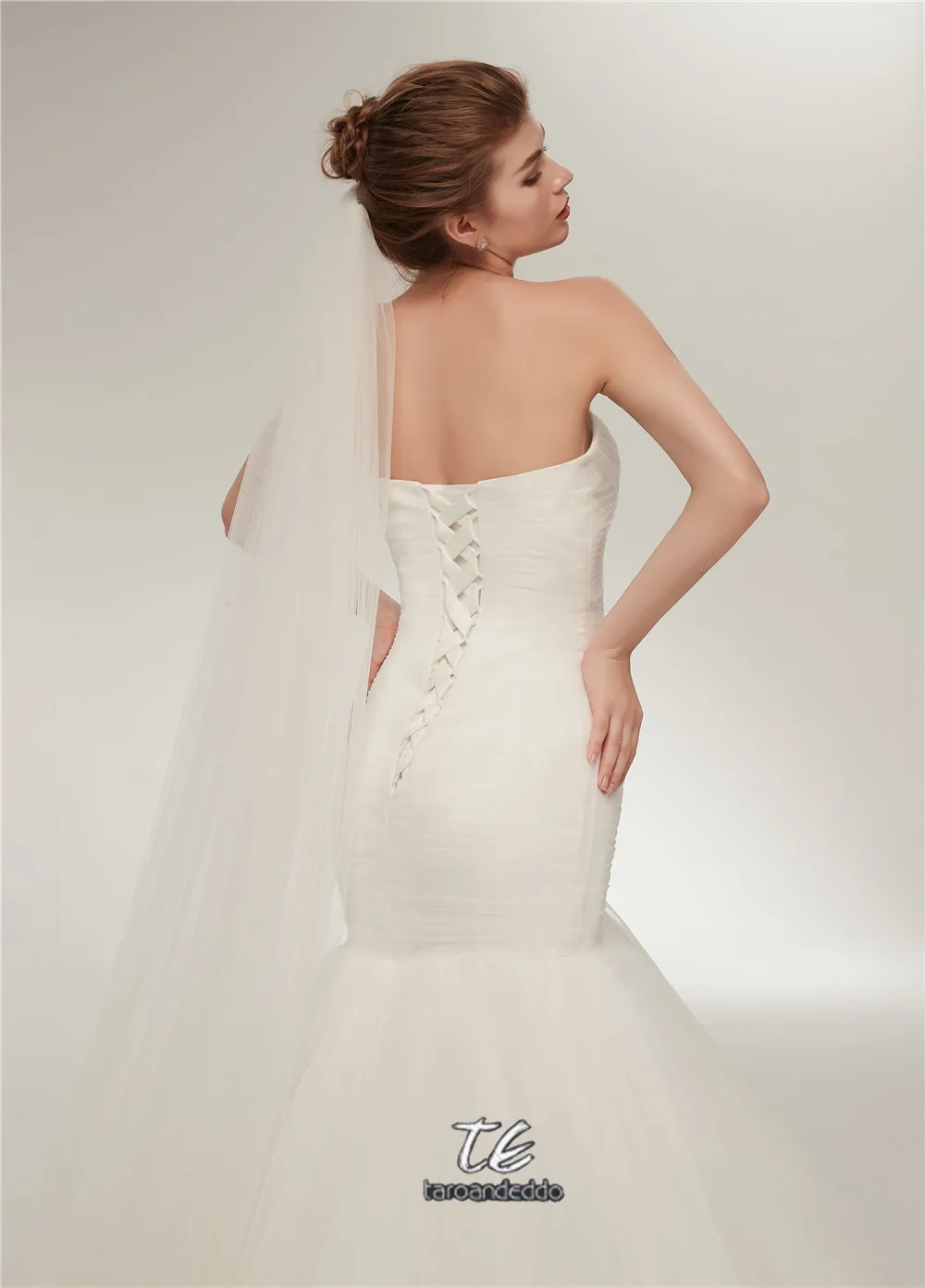 Женское свадебное платье с юбкой годе белое/цвета слоновой кости|wedding dress lace|mermaid
