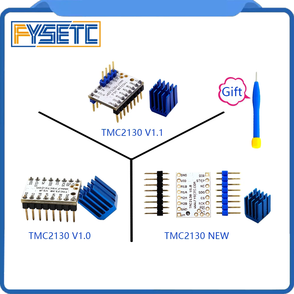 5 шт. TMC2130 V1.0/2130 Новый/TMC V1.1 три вида Stepstick Драйвер шагового двигателя SPI с