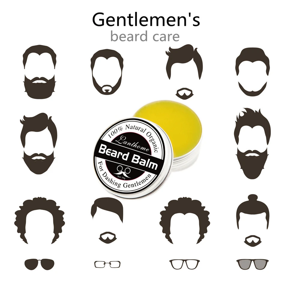 Бальзам для груминга бороды lantome премиум-класса масло воск усов увлажняющий и