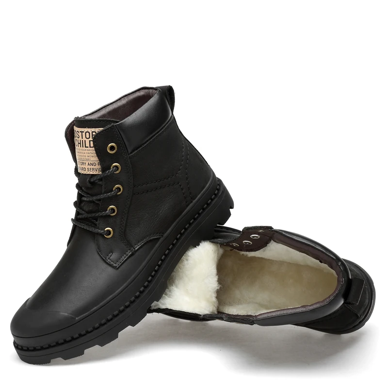 MYCOLEN Autumn Men Shoes High Top Mens Work Boots Outdoor Leather Ankle For Safety Bota Masculina Size 37-47 | Обувь
