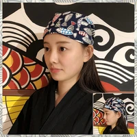 cuisine headscarf chefs hat japanese restaurant uniforms sushi cook cap unisex kitchen job japanese sushi hat