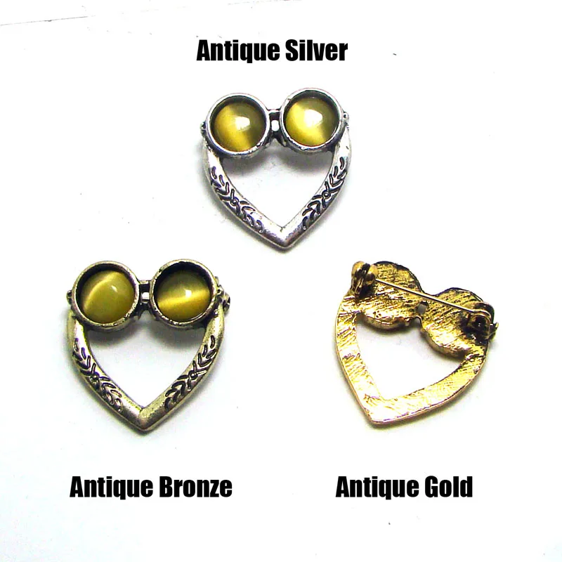 6 шт./партия металлические броши для очков кошачий глаз|pin brooch|brooch lotbrooch pins lot |