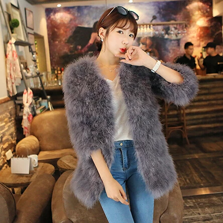 LET-SETTING hot sale new winter coat fur coat Ostrich hair in women Slim plus size coat fur coat