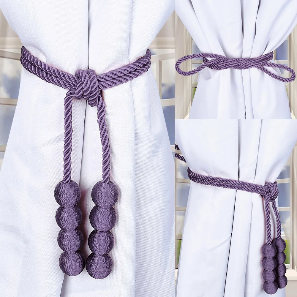 2Pcs Rope Window Curtain Tiebacks Tassel Binding Tie Backs Home Decor | Дом и сад