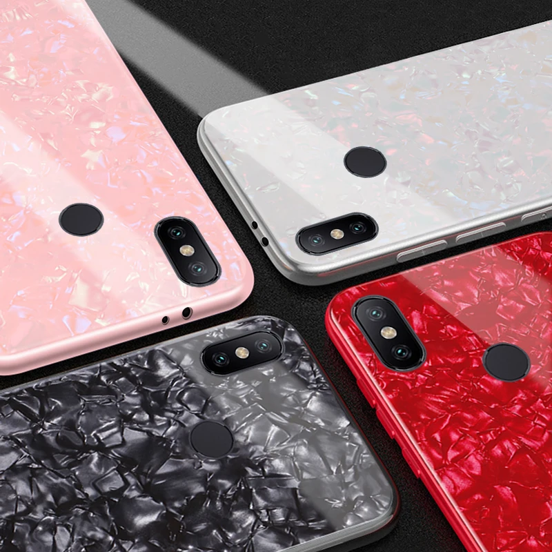 JCDA Case Xiaomi Mi 8 Lite Cover Redmi Note 6 Pro 5 House Piano Paint Glass Hard Carcasas Capa Coque Finger Ring Tempered |