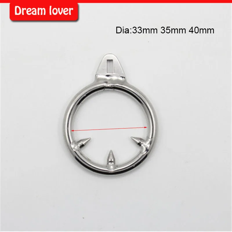 Кольцо для мужского пениса 3 размера с тройной ножкой антиэрекция из нержавеющей