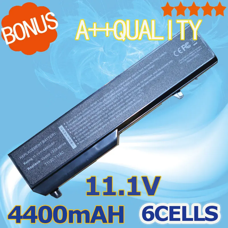 Аккумулятор 4400 мАч для Dell Vostro 1310 1320 1510 1520 T116C N958C N956C451 10587 2510 312 0922 0N241H U661H|battery for