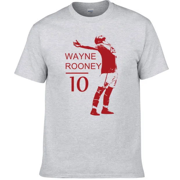 Летняя мужская футболка с коротким рукавом Wayne Rooney Англия Лига 100% хлопок