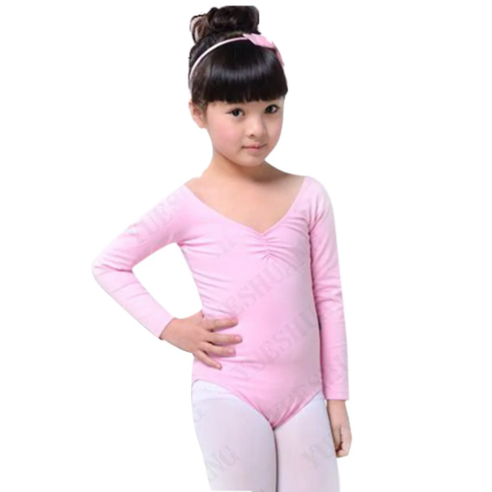 Одежда для балета и танцев маленьких девочек гимнастические костюмы с длинными