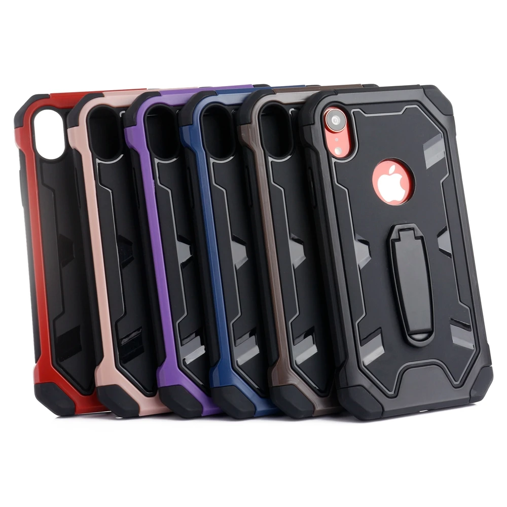 Eqvvol Armor Shockproof Phone Case For iPhone XS MAX XR X 8 7 6 6s Plus Camouflage Cases Stand Bracket Back Cover Soft Edge |
