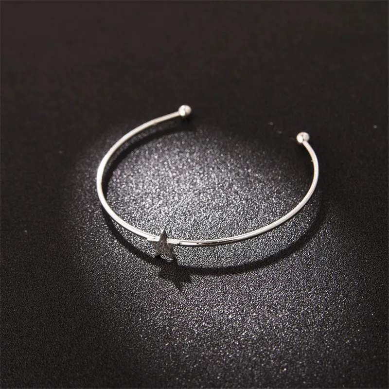 Хит продаж панк Ретро стиль простой луна звезда сердце кристалл браслет шарм