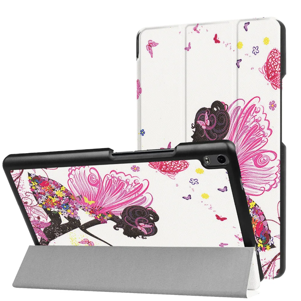 Ультратонкий Магнитный чехол из искусственной кожи с умным принтом для Lenovo TAB 4 8