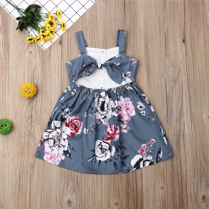 Kids Baby Girls Summer Flower Backless Dresses Princess Pageant Dress Sundress 4Y | Детская одежда и обувь