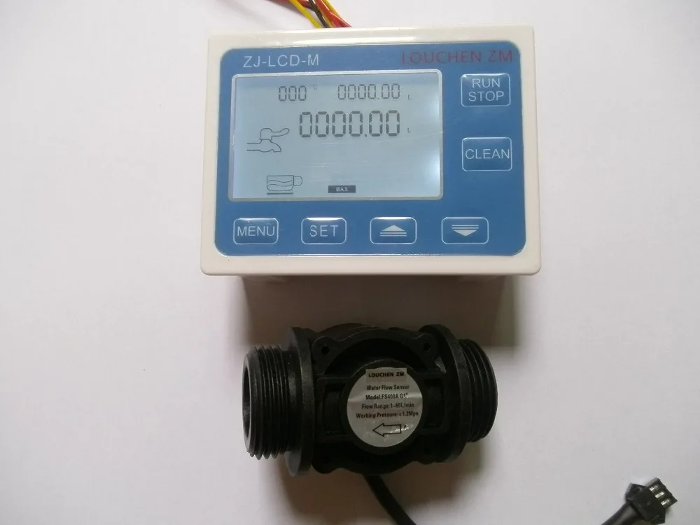 

G1 "расходомер датчика воды + цифровой ЖК-дисплей количественный контроль 1-60л/мин