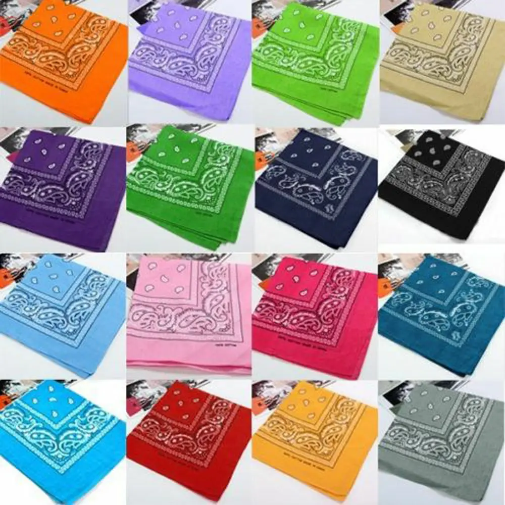 

New Paisley Scarf Bandana Head wrap Cotton Head Wrap Neck Wristband Handkerchief