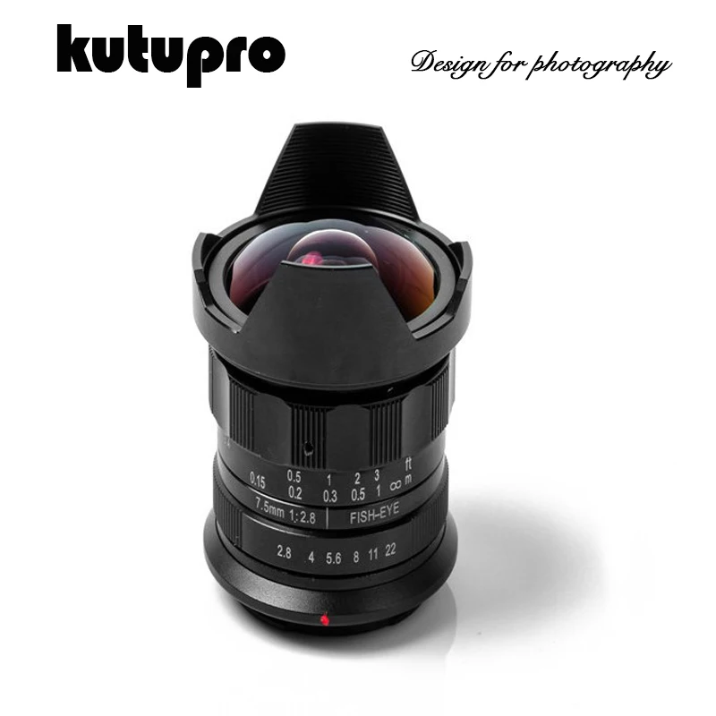 Kutupro 7 5 мм F/2 8 камера Рыбий глаз объектив 180 градусов многослойное покрытие для Sony E