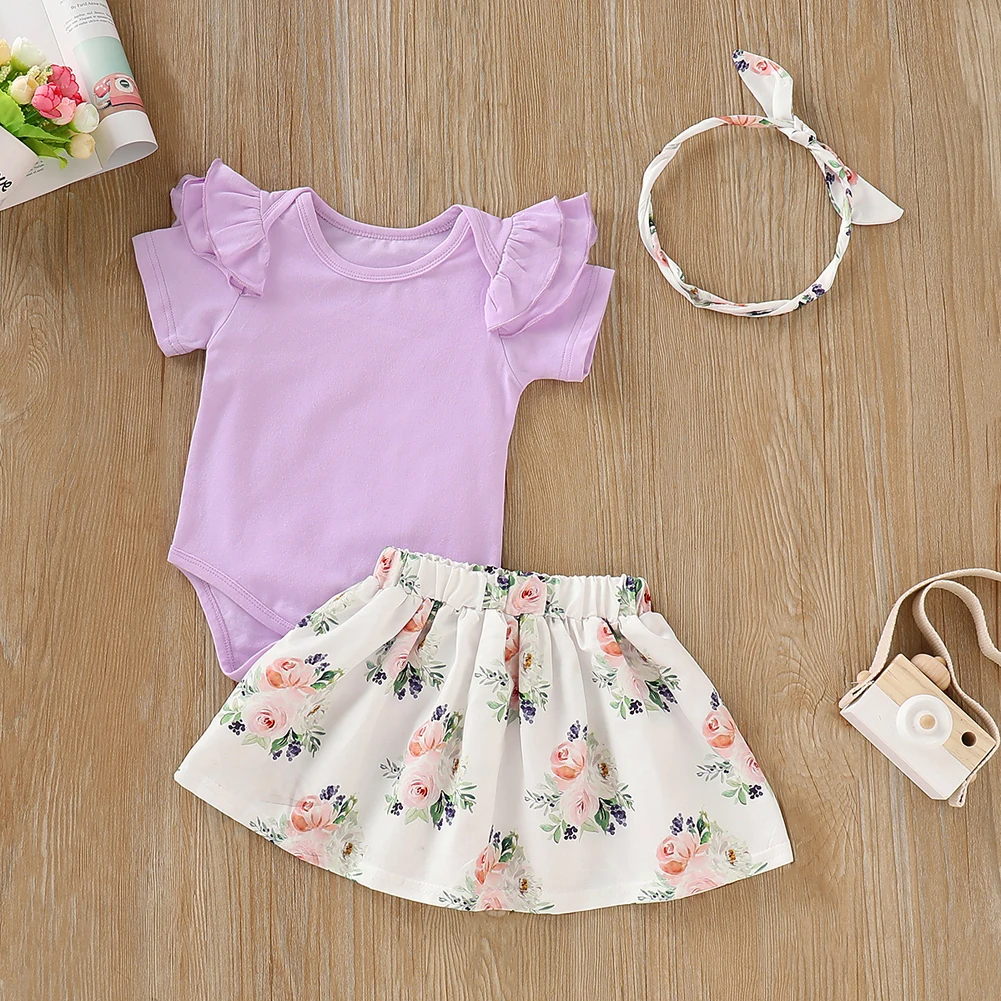 Новинка Модный Повседневный хлопковый комплект из 3 предметов для новорожденных