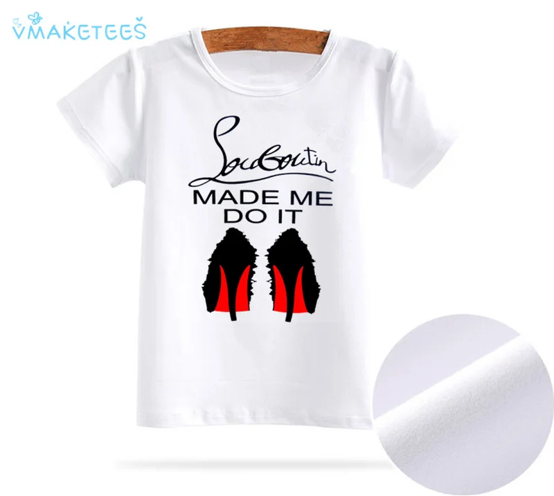 

Baby Kids T Shirt Boys/Girls High Heel Short Sleeve Tops Children's Dancer White T-Shirt,ooo3089