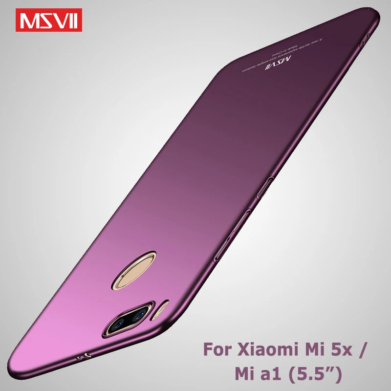 MSVII Чехлы для Xiaomi Mi A1 чехол тонкий матовый 5X Xiomi Жесткий ПК Mi5X MiA1 Mi5 X чехлы|case for