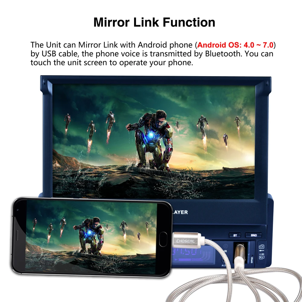 Universal 7158G Car GPS Navigation with Map One Din Multimedia Player 7 colors Radio inch Touch Screen Mirror Link Subwoofer | Автомобили
