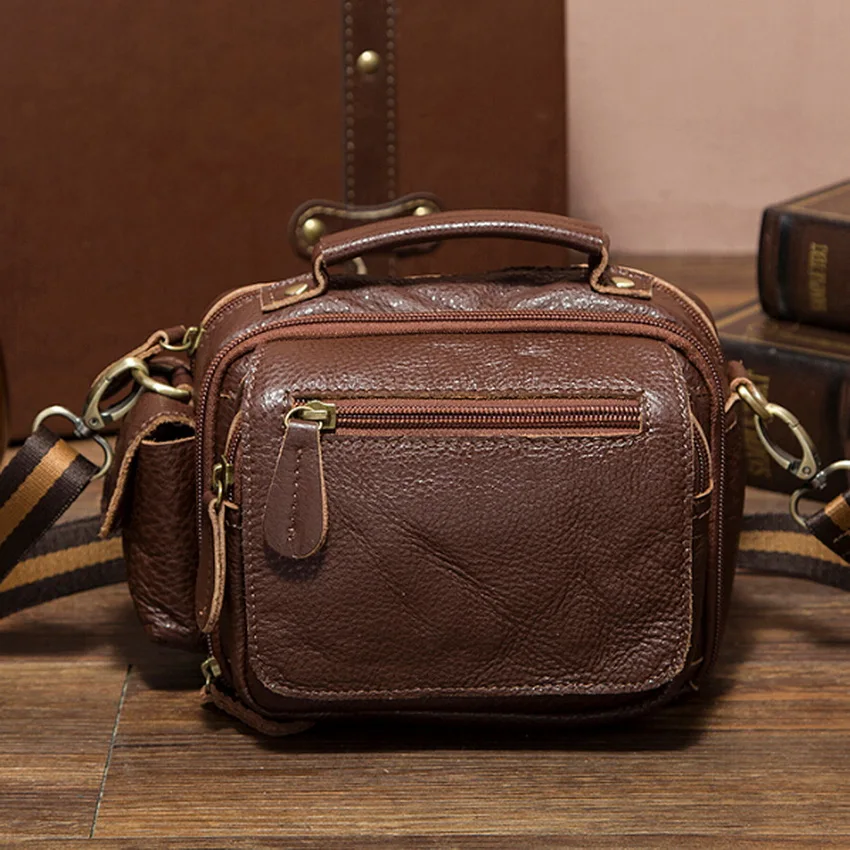 WESTAL сумка мужская через плечо из натуральной кожи маленькие сумки винтаж поясная