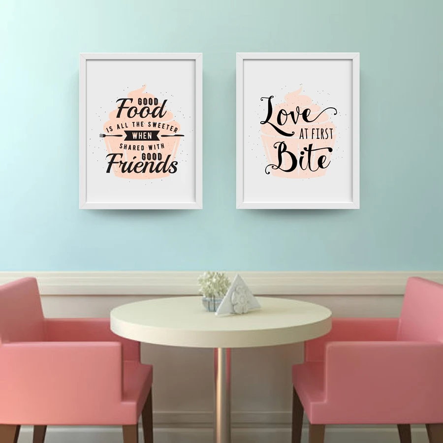 Хорошая еда с друзьями фотография и постер Картина на холсте кексов картина