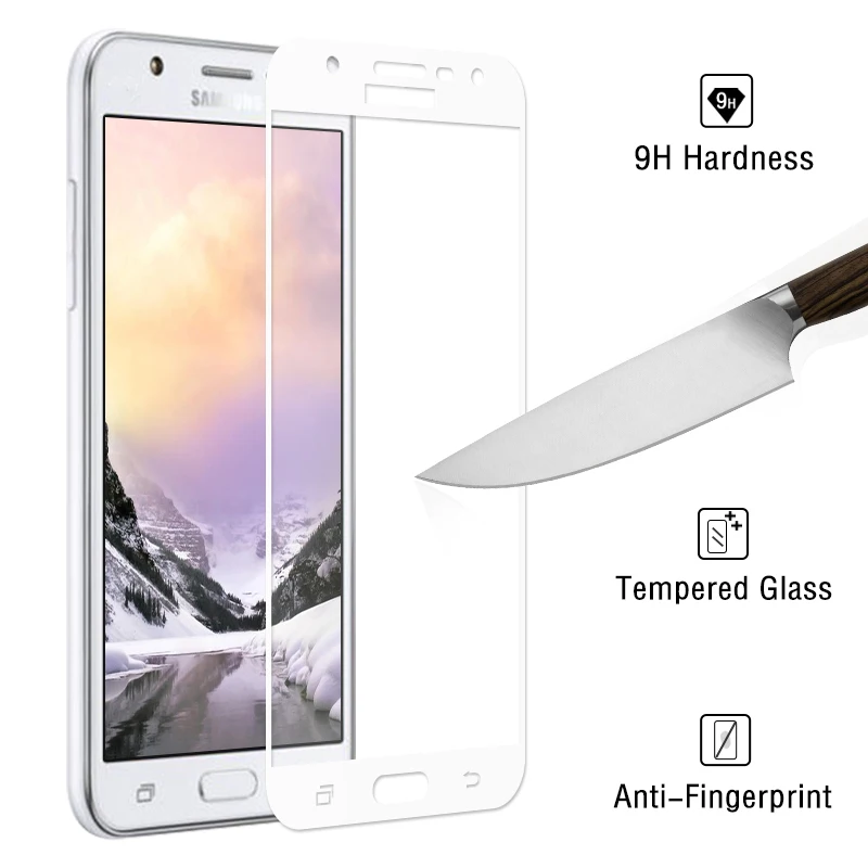 Защитная стеклянная пленка для Samsung Galaxy J5 2015 SM J500F полноразмерный экран