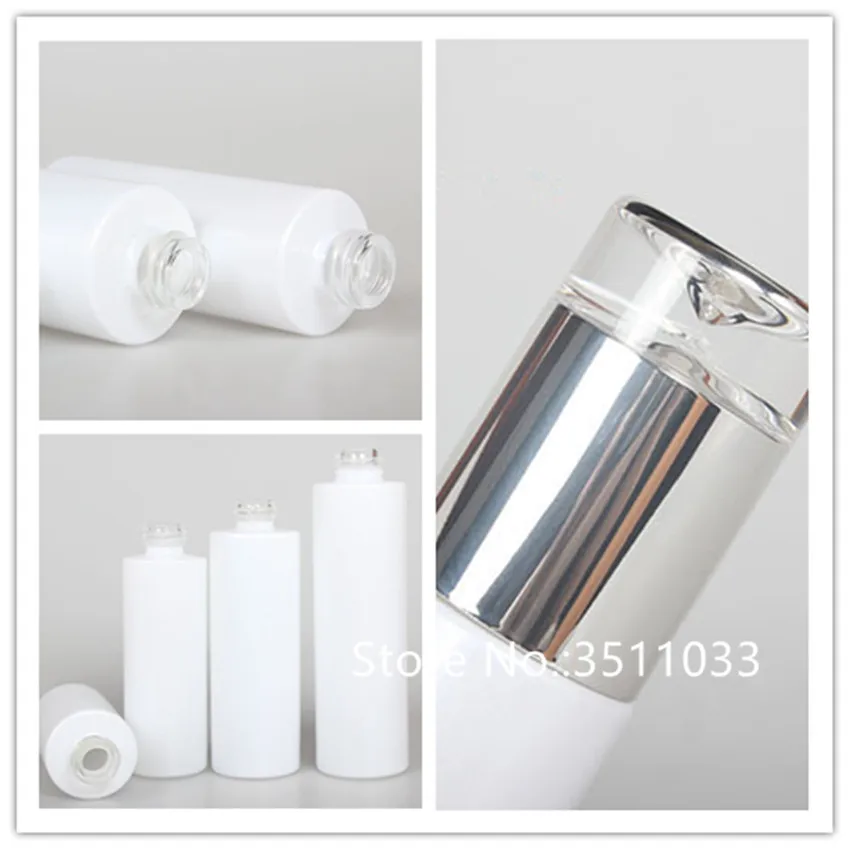 10 шт. классическая элегантная белая стеклянная бутылка с насосом 30 мл 60 100 банка